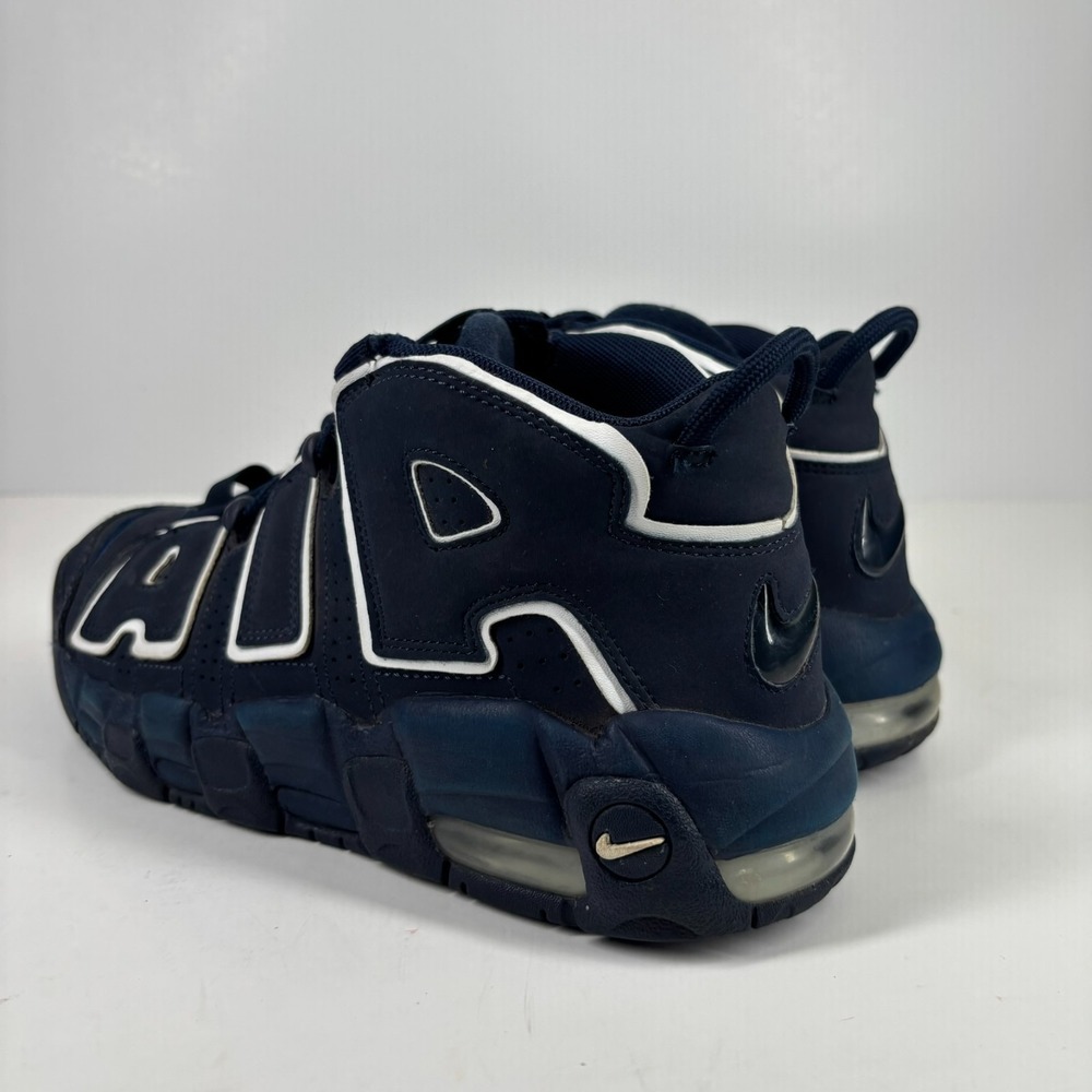 Nike Air More Uptempo GS Size 6Y Women's 7.5 Obsidian Navy/White 415082-401 - Picture 11 of 16